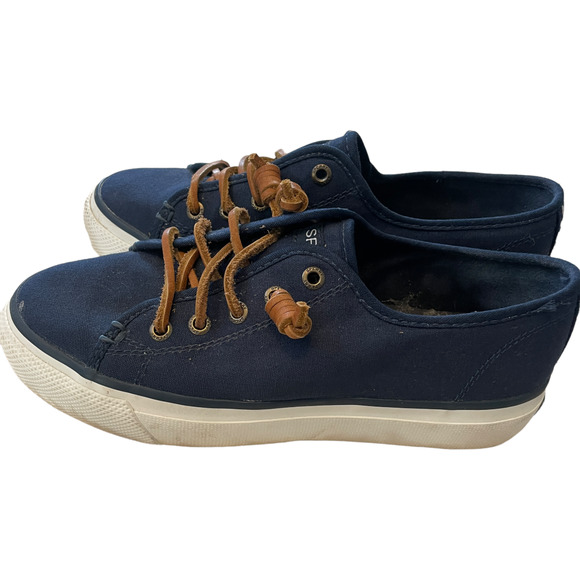 Sperry Top Sider Crest Vibe Canvas Sneakers Navy Women's Size 5M - Picture 4 of 8
